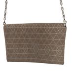 Stella & Dot  Always By Your Side Geometric Grey Crossbody Clutch Photo 6