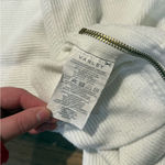 Varley  Huntly Size Zip Ivory Cowl Neck Sweater- Size Medium Photo 8