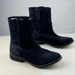 ZIGI Girl Canon Black Suede Boots Women’s Size 7 Rugged Slouch Biker Ankle Boot Photo 0