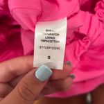 Pink Mini Dress W/ Striped Open Back Photo 4