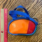 Vintage Primary Colors Clear Red Yellow Blue Mini Backpack Keyring 1980s Photo 5