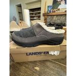 Lands' End  Suede‎ and Faux-Fur Clogs Gray Slippers Size 9 Photo 2