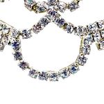 Rhinestone Heart Star Hair Bun Cover Silver Tone Wedding Dance Gymnastics Photo 4