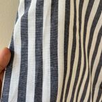 Manuela Stripe Printed Ruffle Cap Sleeve Blouse Top Button Up Size M White Size M Photo 4