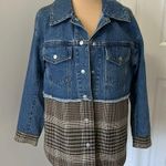 Treasure & Bond  Mixed Media Plaid and  Denim Jacket Photo 0