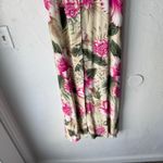 Bahama Beach Medium Vintage 90s Vacation Floral Tropical Full Button Midi Dress‎ Photo 2