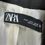 ZARA Women’s Linen Blazer Open Front Striped Rolled Sleeve Academia in Black S Photo 13
