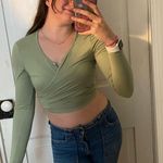 Windsor  green wrap long sleeve shirt  Photo 0