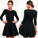 Lulus LULU’S Cumulonimbus Clouds Black Skater Dress Photo 1