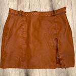 Free People  Midnight Magic Faux Leather Mini Skirt Photo 0