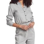 Faherty Linen Blend Arlie Utility Jumpsuit in Stone Size XS Photo 2