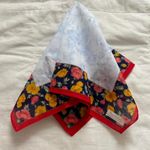 Red floral boarder print bandana 0695 Blue Photo 0