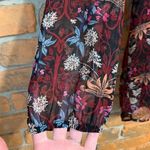 Daniel Rainn  Anthropologie Floral‎ Print Boho Sheer Long Sleeve Blouse Black - M Photo 1