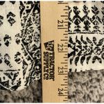 Chico's  3 US Size XL Button Shirt Top White Black Short‎ Sleeve Linen Geometric Photo 3