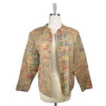 Orvis Vintage  Patchwork Quilted Embroidered Button Down Jacket Women Size Large‎ Photo 1