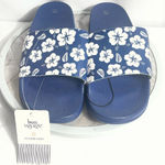 Bon Voyage Starboard Blue Floral Slide Sandals Women’s Size L New w/ Tag Photo 0