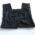 Vince Camuto  Black Shimmery‎ Faux Leather Strip Dress Pants, Size 2P Petite Work Photo 5