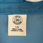 Urban Outfitters Blue Sheer Y2K Mesh Ruched Hook-Front Long Sleeve Stretch Top L Photo 1