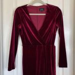 Bardot Morgan Burgundy Velvet Dress Size 4 Midi Holiday Christmas Party Winter Photo 4