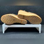 Coach High Wedge Espadrille Cross Band Silver/Gray Logo Size 10B Buckle Charm Photo 5