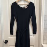 Charli vicki tie front side slit midi dress Black Photo 3