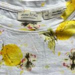 Anthropologie Meadow Rue by Anthropolgie Lemons White Short Sleeve Tee Size XSP Photo 3