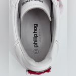White and Red Love Embroidered Women's Sneakers Size 10 Photo 1