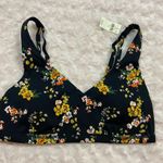 Aerie NWT Offline Goals Black Floral Bra Large Photo 2