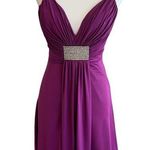 Thea Dora Womens Stretch Crystal Cocktail Dress Size 6 Magenta HOCO Prom Event Pink Photo 0