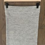 James Perse Ribbed Knit Stretch Cotton Pencil Midi Skirt in Heather Grey 3 / L Photo 2