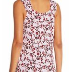 14th & Union Shirred Shoulder Tank Top Floral Tee Photo 1