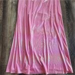 Retrofete Yesi Dress in Flamingo Pink Large NWT Metallic Maxi Spaghetti Straps Photo 9