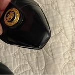 St. John Black Italian Leather Pumps Gold-Tone Button Emblem Size 6.5 $395 Photo 3
