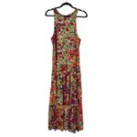 Natural Life Halle Printed Halter Maxi Dress in Fuchsia Floral - Size M Photo 3