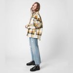 ALLSAINTS  Fenix Check Jacket in Ecru White & Mustard size 10 Photo 1