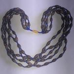 Elegant Vintage Brown and Blue Beaded Boho Multi Strand Necklace Photo 1