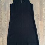 Donna Karan DKNY Pure 100% Linen Sleeveless Scoop Neck Shift Dress in Black Size Medium Photo 2