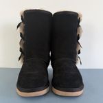Koolaburra by UGG Victoria Tall Black Suede Bow Winter Boots Size 6 Photo 2
