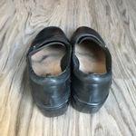 Clarks cushion black leather slip on comfy Loafers Shoes 2” heel Womens … Photo 3