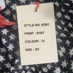 Raga Black and Oxblood Flirty Boho Mini Skirt NWT Size XS Boho Print Full Skirt Photo 5