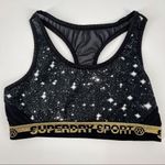 Superdry Core Layer Racerback Mesh Sports Bra Galaxy Print Size 6 Black Photo 71