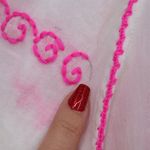 White Boho Embroidered Tassel Tie Neck Tunic Top Pink Birds Size M Photo 3