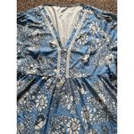 SheIn  Women's Light Blue Paisley  Dress  Boho Floral Print, Puff Sleeve, Sz 4XL Photo 4