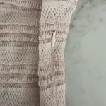 New NSR Beige Nordstrom Crochet Midi Dress Small Long Sleeve BOHO Lined Photo 6