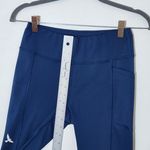 Oiselle Womens Blue Cropped Leggings with Bird Detail Size 4 Photo 5