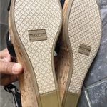 Toms ‎ Sandals Womens Sz 10 W Black Tan Sienna Wedge Heels Espadrille Ankle Strap Photo 2