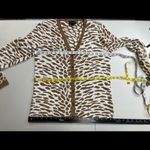 Dialogue , Animal Print,Women’s Cardigan,Tan&White Photo 4