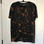 Calvin Klein Bleach Dye Crewneck Tee Women's Medium Pima Cotton Short Sleeves Photo 1