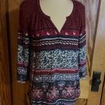 Beach Lunch Lounge Striped Ethnic Blouse Photo 9