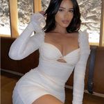 Oh Polly  True For You Ruched Bodycon Mini Dress In White Photo 2